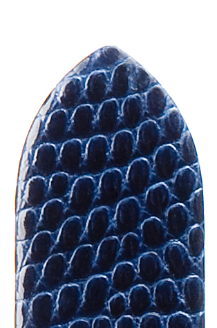 Lederband Eidechse Klassik 18mm dunkelblau glatt, glänzend