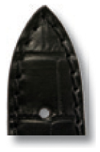 Lederband Jackson 24mm schwarz mit Alligatorprägung XL