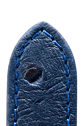 Lederband Tivoli 14mm dunkelblau mit Straußenprägung, genäht
