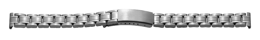 Metal band, stainless steel, 14 mm, steel, brushed / polished