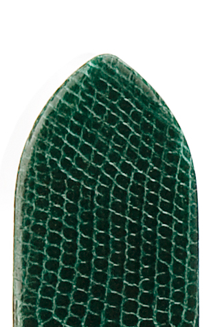 Lederband Java 14mm dunkelgrün mit eleganter Eidechsprägung