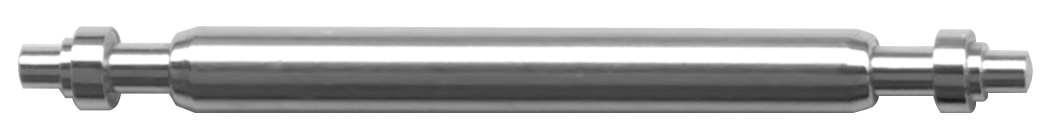 Spring bar 215E stainless steel white, Ø 1.5, length 19.0mm, pin with shoulder