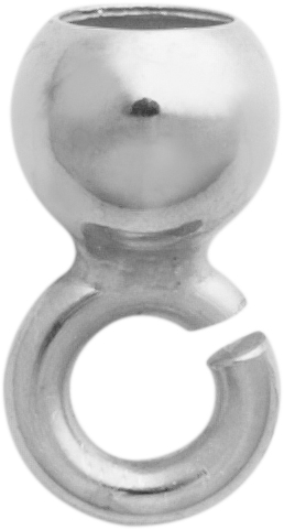 Końcówka  złoto 333/-białe złoto zewnątrz Ø 3,50mm z małym otwartym kółkiem