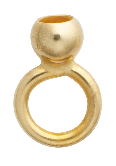 Cap gold 750/-Gg outer Ø  3.00mm with large eye, closed