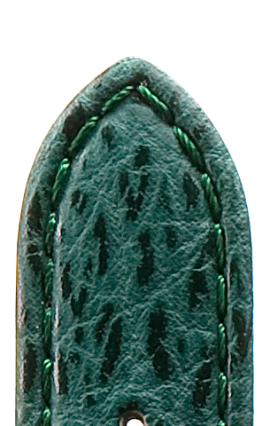Leather band shark waterproof, 19mm, dark green