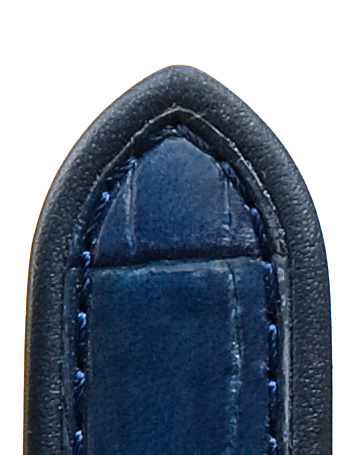 Lederband Imperator Waterproof 22mm dunkelblau mit Louisiana Prägung