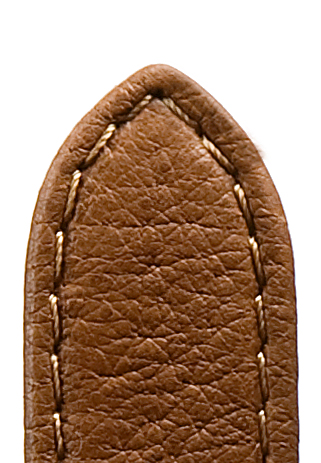 Leather band Soft Pig, 18mm, medium brown, sewn