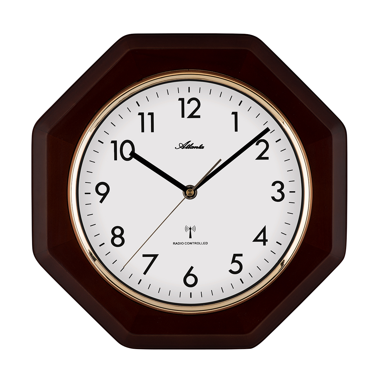 Atlanta 4537/20 Radio-controlled wall clock walnut