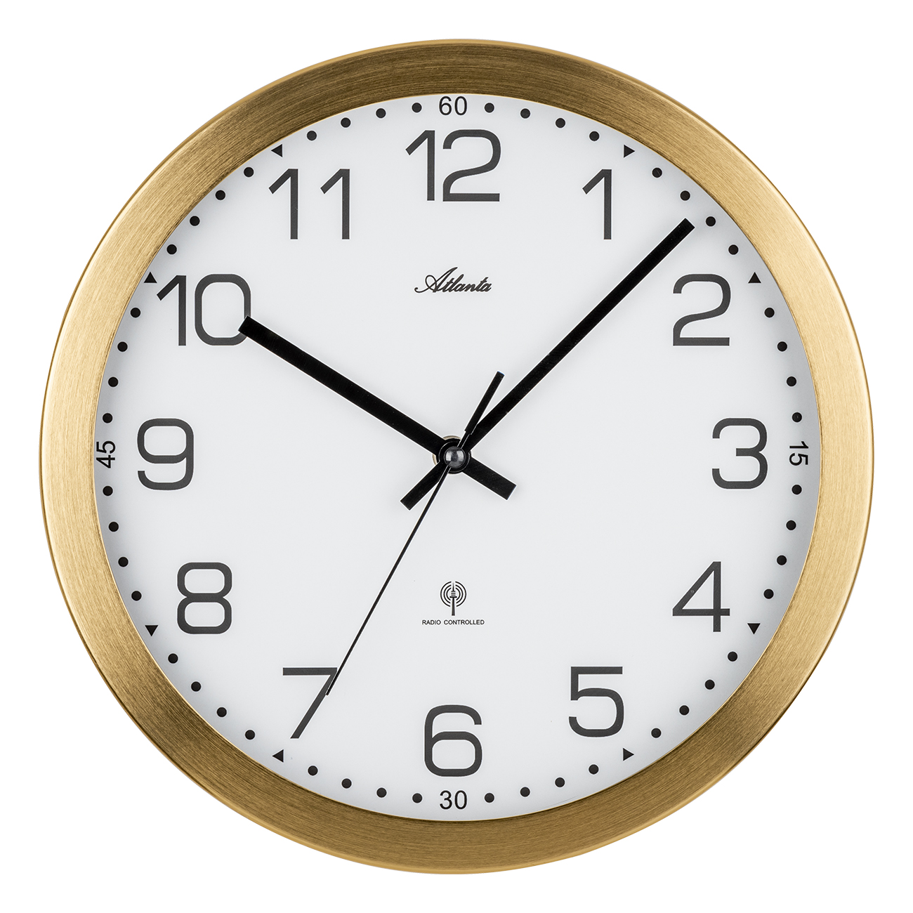 Atlanta 4371/9 Radio-controlled wall clock gold