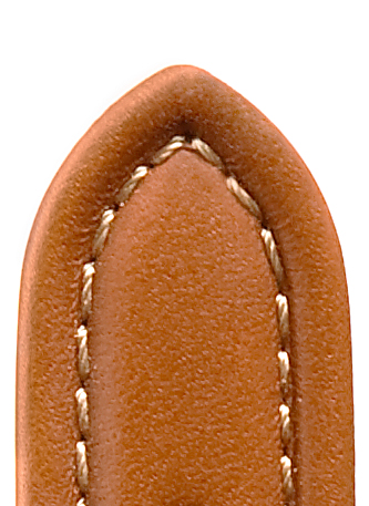 Leather band Anfibio Polo Waterproof, 24mm, medium brown, large bulge