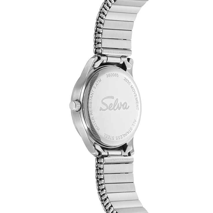 SELVA quartz wristwatch with strap, black dial Ø 27mm