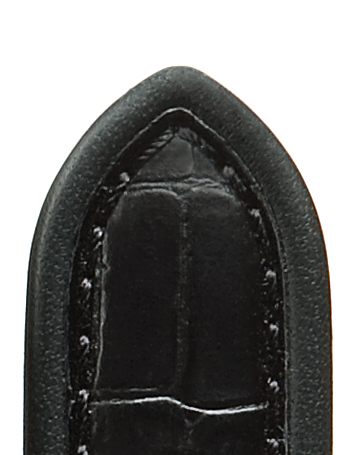 Lederband Imperator Waterproof 22mm schwarz mit Louisiana Prägung