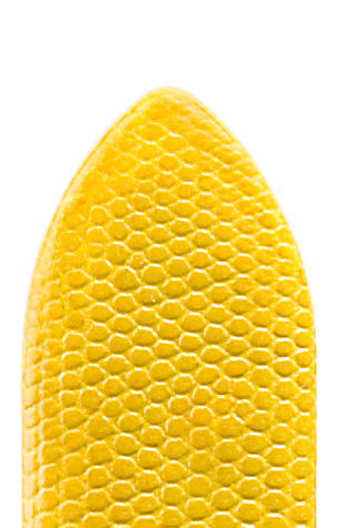 Lederband Java 14mm gelb mit eleganter Eidechsprägung