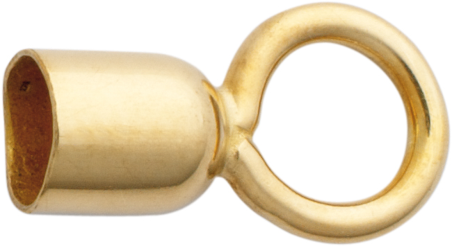 Cap gold 333/-Gg inner Ø 3.00mm with large eye, closed