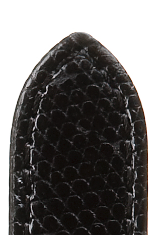 Leather band, lizard FS, 16mm, black