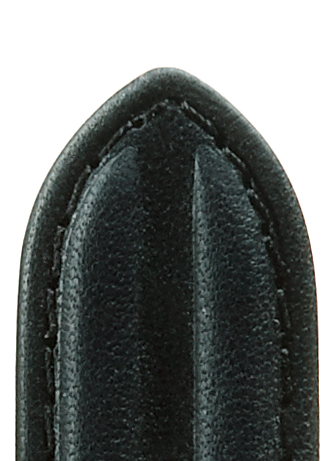 Lederband Dakar Sattelleder 20mm schwarz mit Doppelwulst