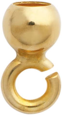 Końcówka  złoto 333/-żółte złoto zewnątrz Ø 3,50mm z małym otwartym kółkiem