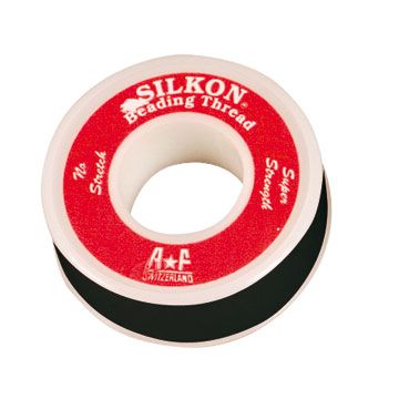 Silkon beading thread, white, 0.34mm, length 90m