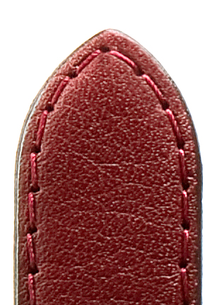 Leather band Derby, 16mm, Bordeaux, sewn