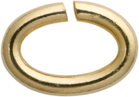 Bindering oval Edelstahl/vergoldet 10,00 x 7,00, Stärke 1,40mm
