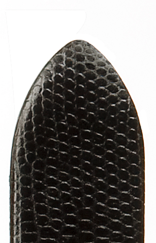 Lederband Java 14mm schwarz mit eleganter Eidechsprägung