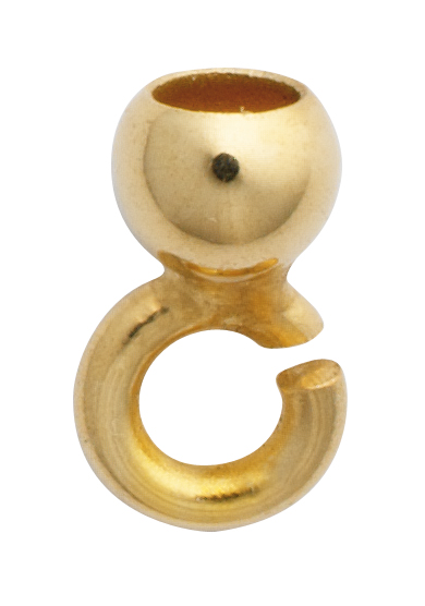 Cap gold 585/-Gg outer Ø  3.00mm with small eye, open