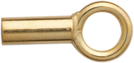 Kapturek do linek nylonowych srebro 925/- żółte wewnątrz Ø 0,8 mm